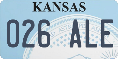 KS license plate 026ALE