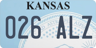 KS license plate 026ALZ