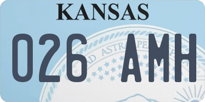 KS license plate 026AMH