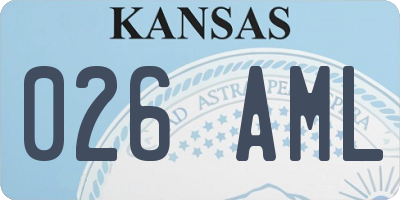 KS license plate 026AML