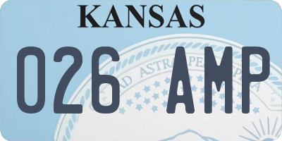 KS license plate 026AMP
