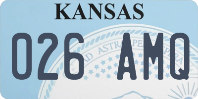 KS license plate 026AMQ