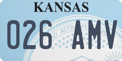 KS license plate 026AMV