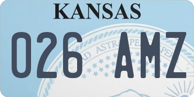 KS license plate 026AMZ