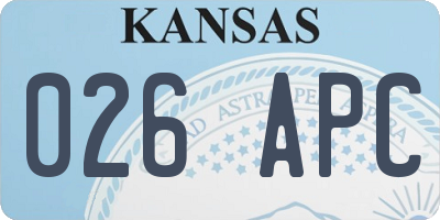 KS license plate 026APC