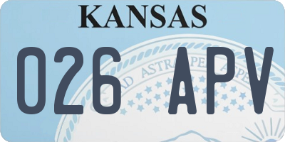 KS license plate 026APV