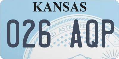 KS license plate 026AQP