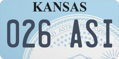 KS license plate 026ASI
