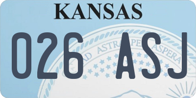 KS license plate 026ASJ