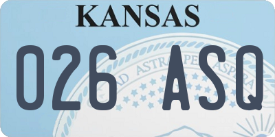 KS license plate 026ASQ