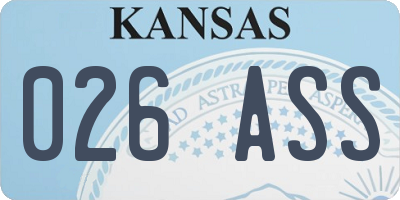 KS license plate 026ASS