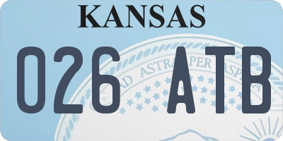 KS license plate 026ATB