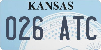 KS license plate 026ATC