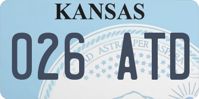 KS license plate 026ATD