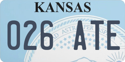 KS license plate 026ATE