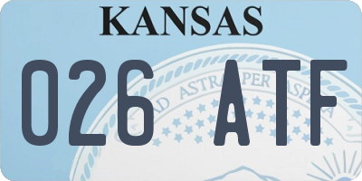 KS license plate 026ATF