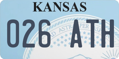 KS license plate 026ATH