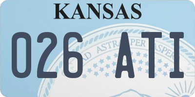 KS license plate 026ATI
