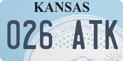 KS license plate 026ATK