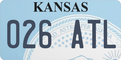 KS license plate 026ATL
