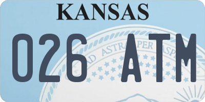 KS license plate 026ATM