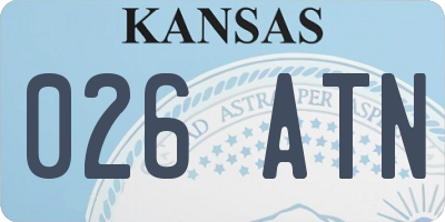 KS license plate 026ATN