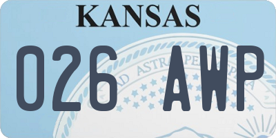 KS license plate 026AWP