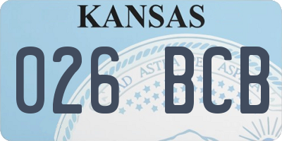 KS license plate 026BCB