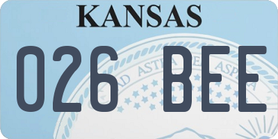 KS license plate 026BEE