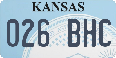 KS license plate 026BHC
