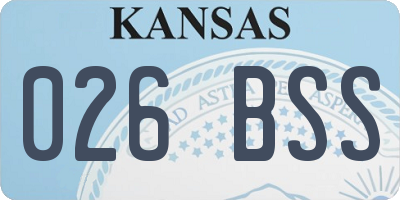 KS license plate 026BSS