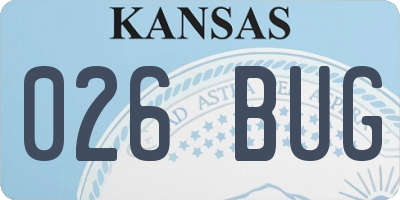 KS license plate 026BUG