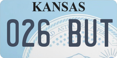 KS license plate 026BUT