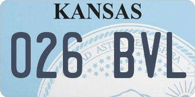 KS license plate 026BVL