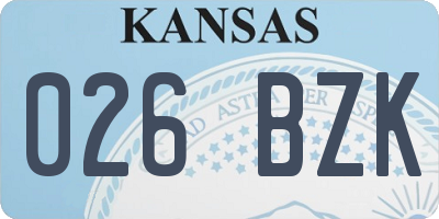 KS license plate 026BZK