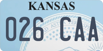 KS license plate 026CAA