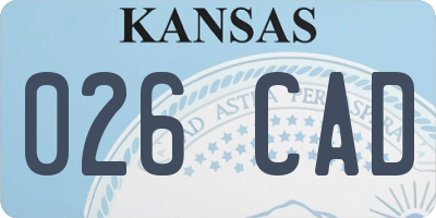 KS license plate 026CAD