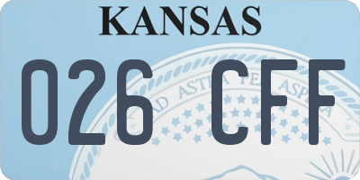 KS license plate 026CFF