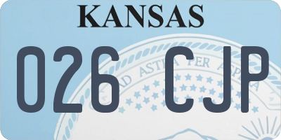 KS license plate 026CJP