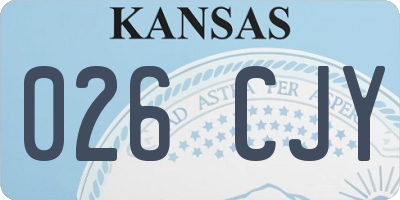 KS license plate 026CJY
