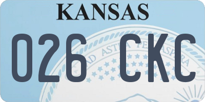 KS license plate 026CKC
