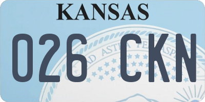 KS license plate 026CKN