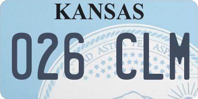 KS license plate 026CLM