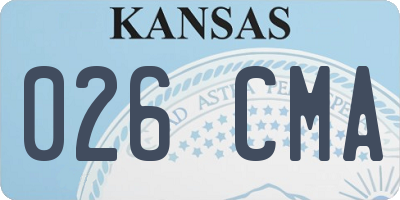 KS license plate 026CMA