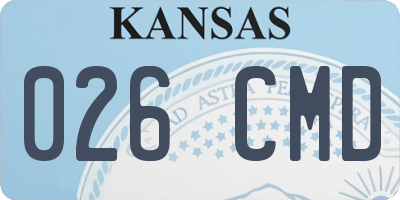 KS license plate 026CMD