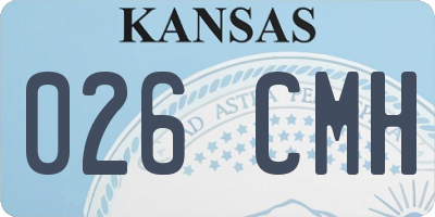 KS license plate 026CMH