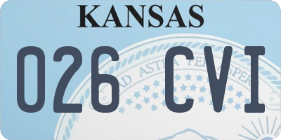 KS license plate 026CVI