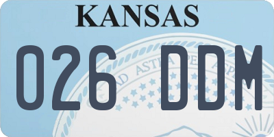 KS license plate 026DDM