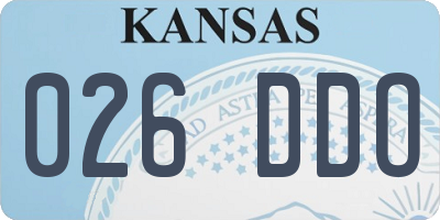 KS license plate 026DDO