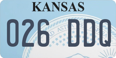 KS license plate 026DDQ